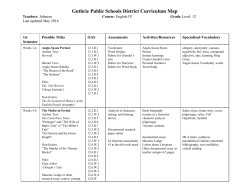 Guthrie Public Schools District Curriculum Map