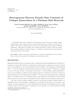 Heterogeneous Electron Transfer Rate Constants