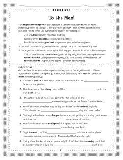 To the Max: A Superlative Adjectives Practice Sheet