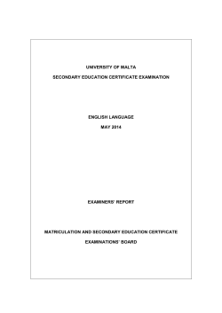 english language - University of Malta