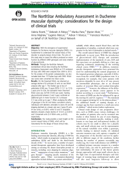 The NorthStar Ambulatory Assessment in Duchenne muscular