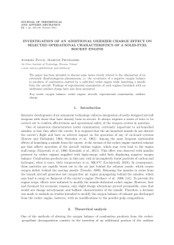 INVESTIGATION OF AN ADDITIONAL OXIDIZER CHARGE EFFECT