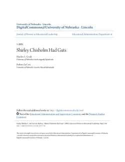 Shirley Chisholm Had Guts - DigitalCommons@University of