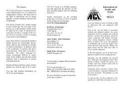 The disease Information for Family and Frieds - NCL
