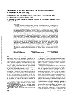 Detection of Latent Function in Acutely Ischemic Myocardium in the