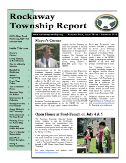 Rockaway Township Report