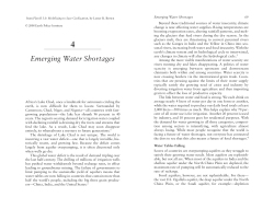 Emerging Water Shortages