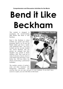 Bend it like Beckham.. - The Curriculum Project