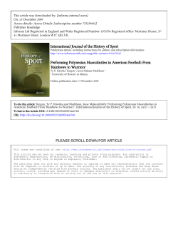 International Journal of the History of Sport Performing Polynesian