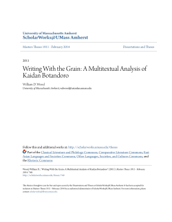 Writing With the Grain - ScholarWorks@UMass Amherst