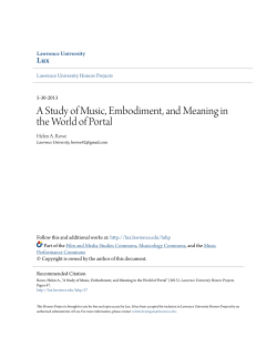 A Study of Music, Embodiment, and Meaning in the World of
