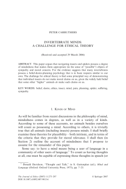 Invertebrate Minds: A Challenge for Ethical Theory