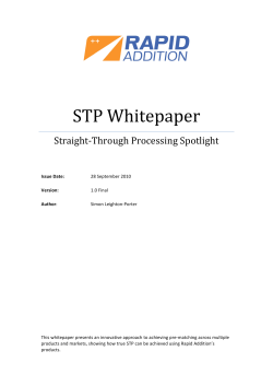 STP Whitepaper - Rapid Addition