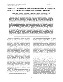 Membrane Composition as a Factor in Susceptibility of Escherichia