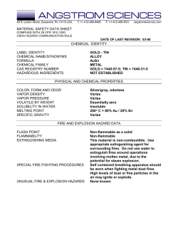 MATERIAL SAFETY DATA SHEET