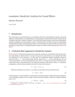 causalsens: Sensitivity Analysis for Causal Effects