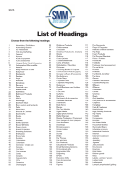 SS15 SMM Buyers Directory Double Page List of Headings:Layout 1