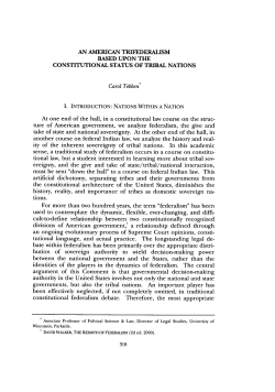 An American Trifederalism Based Upon the