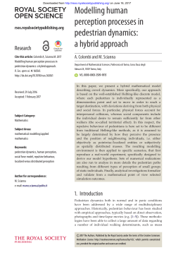 Modelling human perception processes in pedestrian dynamics: a
