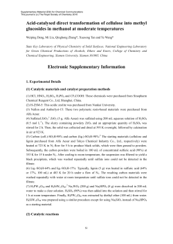 Acid-catalysed direct transformation of cellulose into methyl
