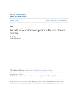 Growth of joint stock companies in the seventeenth century