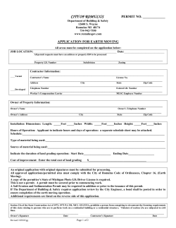 Application for Earth Moving