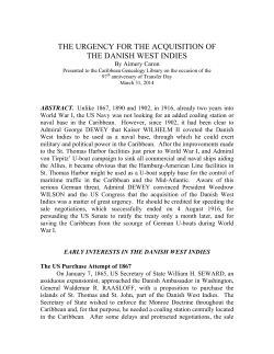 the urgency for the acquisition of the danish west indies