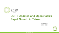 OCPT Updates and OpenStack`s Rapid Growth in Taiwan
