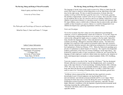 The having, doing and being of moral personality