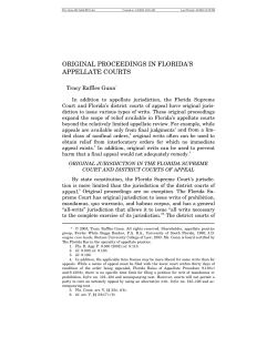 original proceedings in florida`s appellate courts