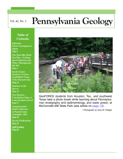 Pennsylvania Geology, v. 42, no. 2, Summer 2012