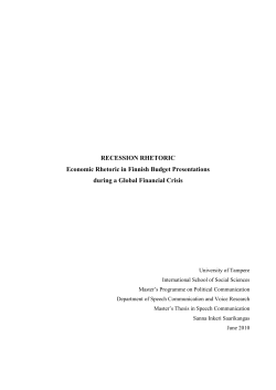 the rhetoric of recession - TamPub