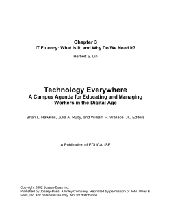 Chapter 3: IT Fluency: What Is It, and Why Do We Need It?