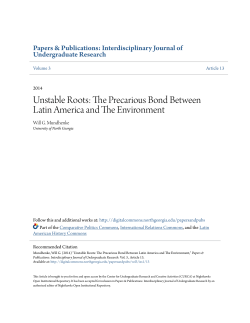 The Precarious Bond Between Latin America and The Environment