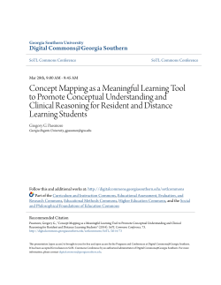 Concept Mapping as a Meaningful Learning Tool to Promote