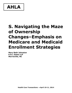 Assuming the Provider Agreement - The American Health Lawyers