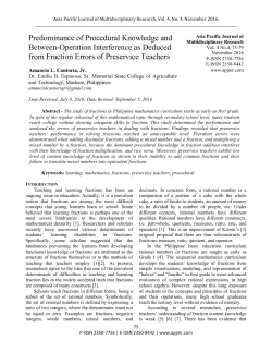 Predominance of Procedural Knowledge and Between