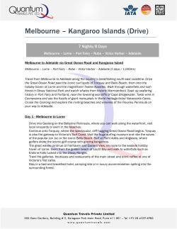 Melbourne &ndash; Kangaroo Islands (Drive)