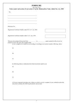 FORM 302 - Allindiantaxes