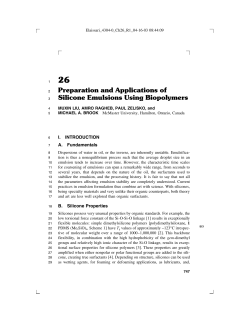 SILICONE EMULSION ARTICLE