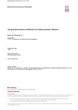 The geometrical theory of diffraction for axially symmetric reflectors