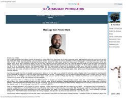July 2013 - El Shaddai Ministries