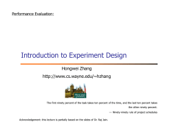 Part 8(a): Introduction to Experiment Design