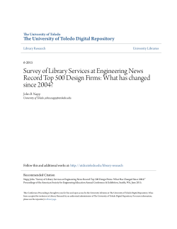 Survey of Library Services at Engineering News Record Top 500