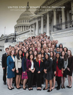 2018 brochure - United States Senate Youth Program