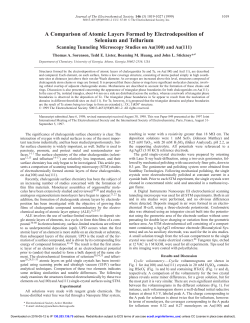 A Comparison of Atomic Layers Formed by