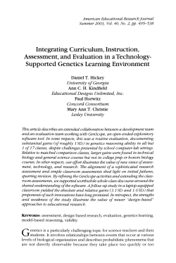 Integrating Curriculum, Instruction, Assessment, and Evaluation in