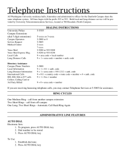 Telephone Instructions