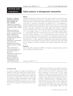 Ecology Letters 12:1-12. - College of Forestry and Conservation