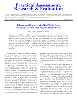 Educational Research with Real-World Data: Reducing Selection
